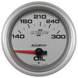 Autometer Ultra-Lite II 2 5/8in 140-300 Degree F Short Sweep Electronic Oil Temperature Gauge thumbnail 3