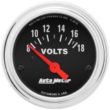 Autometer Traditional Chrome 52mm 8-18 Volts Short Sweep Electrical Voltmeter thumbnail 5