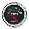 Autometer Traditional Chrome 52mm 8-18 Volts Short Sweep Electrical Voltmeter thumbnail 6