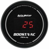 Autometer Black 52mm 30 In Hg.-Vac./30 PSI Digital Vacuum/Boost Gauge thumbnail 1