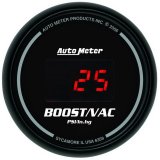 Autometer Black 52mm 30 In Hg.-Vac./30 PSI Digital Vacuum/Boost Gauge thumbnail 2