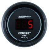 Autometer Black 52mm 30 In Hg.-Vac./30 PSI Digital Vacuum/Boost Gauge thumbnail 3
