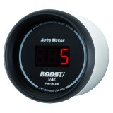 Autometer Black 52mm 30 In Hg.-Vac./30 PSI Digital Vacuum/Boost Gauge thumbnail 6