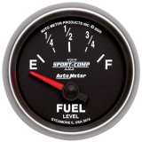 Autometer Sport-Comp II 52mm 240-33 ohms Short Sweep Electronic Fuel Level Gauge thumbnail 8