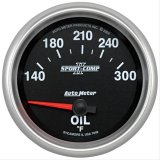 Autometer Sport-Comp II 140-340 Deg F Short Sweep Electronic Oil Temperature Gauge thumbnail 1