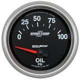 Autometer Sport-Comp II 0-100 PSI Short Sweep Electronic Oil Pressure Gauge thumbnail 3