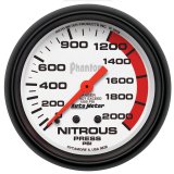 Autometer Phantom 66.7mm 0-2000 PSI Mechanical Nitrous Pressure Gauge thumbnail 1