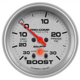 Autometer Ultra-Lite 66.7mm Full Sweep Elec 30 IN Hg/30 PSI Vacuum/Boost w/ Peak Memory & Warning thumbnail 1