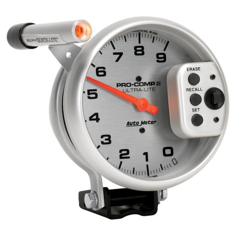 Autometer Ultra-Lite 5 inch 9000 RPM Single Range w/ Shift-Lite and Memory Tachometer thumbnail 2