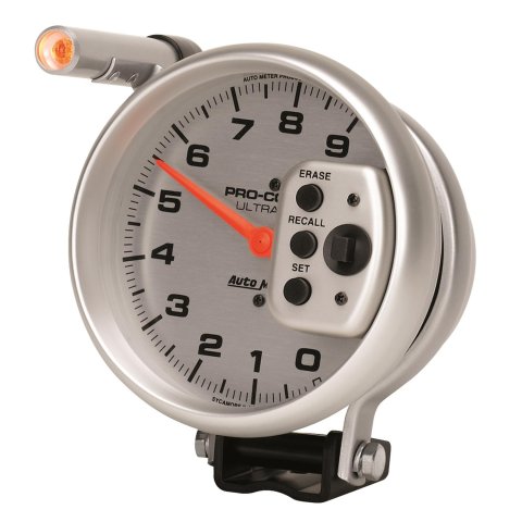 Autometer Ultra-Lite 5 inch 9000 RPM Single Range w/ Shift-Lite and Memory Tachometer thumbnail 3