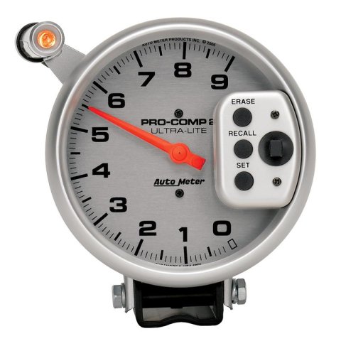 Autometer Ultra-Lite 5 inch 9000 RPM Single Range w/ Shift-Lite and Memory Tachometer thumbnail 5