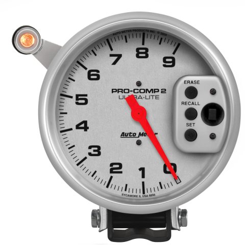 Autometer Ultra-Lite 5 inch 9000 RPM Single Range w/ Shift-Lite and Memory Tachometer thumbnail 9