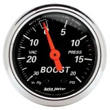 Autometer Designer 2-1/16in Mechanical 30 In Hg-Vac / 20 PSI Vacuum/Boost Gauge thumbnail 2