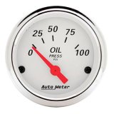 Autometer Arctic White 52mm 0-100 PSI Short Sweep Electronic Oil Pressure Gauge thumbnail 1