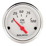 Autometer Arctic White 52mm 0-100 PSI Short Sweep Electronic Oil Pressure Gauge thumbnail 2