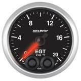 Autometer Elite 52mm 0-2000 Deg F Full Sweep Electronic Exhaust Gas Temperature Gauge thumbnail 1