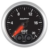 Autometer Elite 52mm 0-2000 Deg F Full Sweep Electronic Exhaust Gas Temperature Gauge thumbnail 2