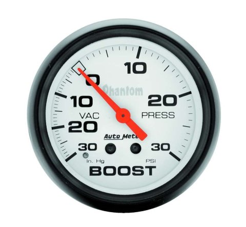 Autometer Phantom 66.7mm 30 in Hg-Vac/30PSI Mechanical Vacuum/Boost Gauge thumbnail 8