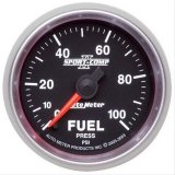 Autometer Sport-Comp II 52mm 0-100 PSI Full Sweep Electronic Fuel Pressure Gauge thumbnail 1