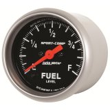 Autometer Sport Comp 52mm Full Sweep Electronic Fuel Level Programmable Empty-Full Range Gauge thumbnail 3
