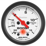 Autometer Phantom 52mm 30 in Hg-Vac/15PSI FS Electronic Vacuum/Boost w/ Peak Memory & Warning Gauge thumbnail 1
