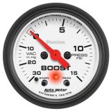 Autometer Phantom 52mm 30 in Hg-Vac/15PSI FS Electronic Vacuum/Boost w/ Peak Memory & Warning Gauge thumbnail 3