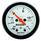 Autometer Phantom 52mm 30 in Hg-Vac/15PSI FS Electronic Vacuum/Boost w/ Peak Memory & Warning Gauge thumbnail 4