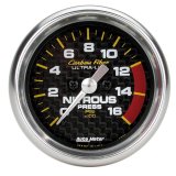 Autometer Carbon Fiber 52mm 0-1600 PSI Full Sweep Electronic Nitrous Pressure Gauge thumbnail 4