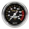 Autometer Carbon Fiber 52mm 0-1600 PSI Full Sweep Electronic Nitrous Pressure Gauge thumbnail 8