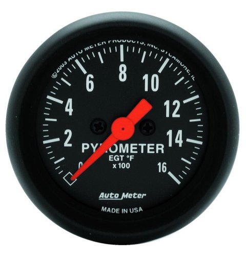 Autometer Z-Series 52mm 0-1600 Def F Full Sweep Electronic Pyrometer Gauge thumbnail 2