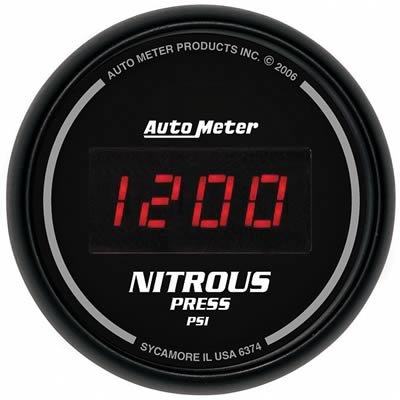 Autometer Z Series 52mm Digital 0-1600 PSI Nitrous Pressure Gauge thumbnail 1