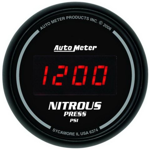 Autometer Z Series 52mm Digital 0-1600 PSI Nitrous Pressure Gauge thumbnail 2