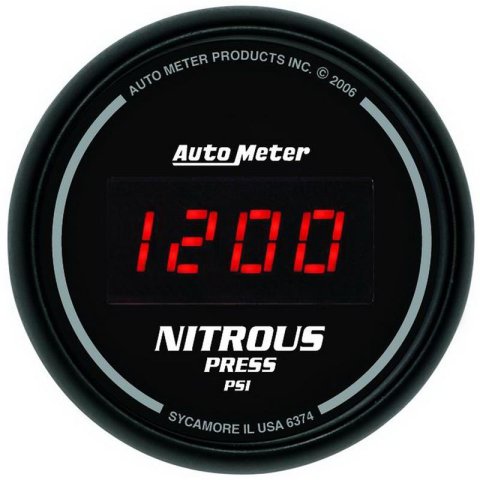 Autometer Z Series 52mm Digital 0-1600 PSI Nitrous Pressure Gauge thumbnail 3
