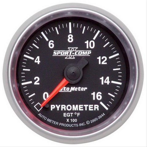 Autometer Sport-Comp II Full Sweep Electronic 52mm 0-1600 degree F Pyrometer Gauge