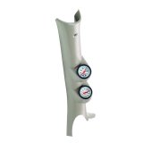 Autometer 03-09 Dodge Ram Taupe Dual Pillar Pod (w/ White Phantom Boost/Pyrometer Gauges) thumbnail 7