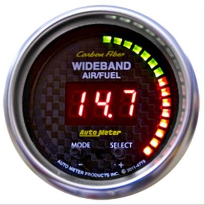 Autometer Carbon Fiber 52mm AFR or LAMBDA Digital Wideband Air/Fuel Ratio PRO Wideband A/F Kit thumbnail 1