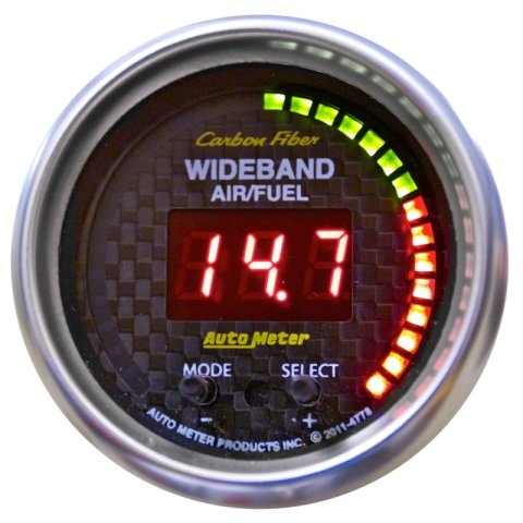 Autometer Carbon Fiber 52mm AFR or LAMBDA Digital Wideband Air/Fuel Ratio PRO Wideband A/F Kit thumbnail 2