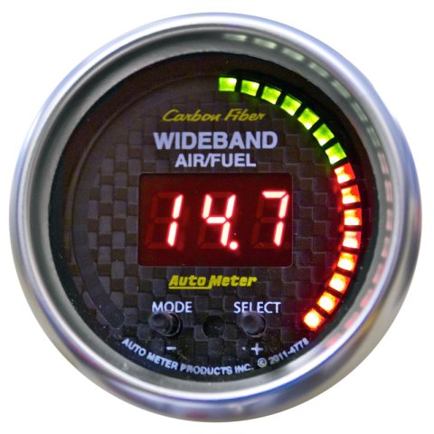 Autometer Carbon Fiber 52mm AFR or LAMBDA Digital Wideband Air/Fuel Ratio PRO Wideband A/F Kit thumbnail 4