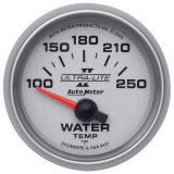 Autometer Ultra-Lite II 52mm 100-250 Deg F Short Sweep Electronic Water Temp Gauge thumbnail 2
