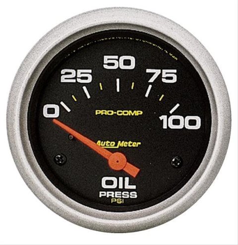 Autometer Pro Comp Short Sweep Electronic 0-100 PSI Oil Pressure Gauge thumbnail 1