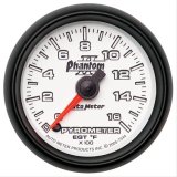Autometer Phantom II 52.4mm Full Sweep Electronic 0-1600 Def F EGT/Pyrometer Gauge thumbnail 1