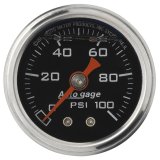 Autometer AutoGage 1.5in Liquid Filled Mechanical 0-100 PSI Fuel Pressure Gauge thumbnail 1