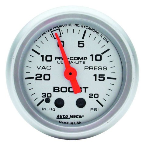 Autometer Ultra-Lite 52mm 20 PSI Mechanical Boost Gauge thumbnail 8