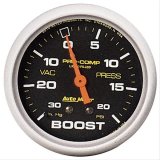 Autometer Pro-Comp 30 In Hg/20 PSI Liquid Filled Mechanical Boost Gauge thumbnail 1
