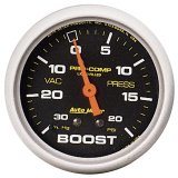 Autometer Pro-Comp 30 In Hg/20 PSI Liquid Filled Mechanical Boost Gauge thumbnail 2