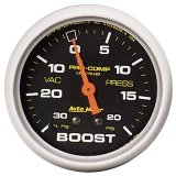 Autometer Pro-Comp 30 In Hg/20 PSI Liquid Filled Mechanical Boost Gauge thumbnail 4