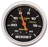 Autometer Pro-Comp 30 In Hg/20 PSI Liquid Filled Mechanical Boost Gauge thumbnail 8