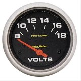 Autometer Pro Comp 8-18 Volts Short Sweep Electronic Voltmeter Gauge thumbnail 1