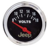Autometer Jeep 52mm 8-18 Volts Short Sweep Electronic Voltmeter Gauge thumbnail 1