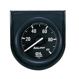 Autometer AutoGage Gauge Console 100psi Oil Pressure Gauge - Black Dial/Black Bezel thumbnail 2